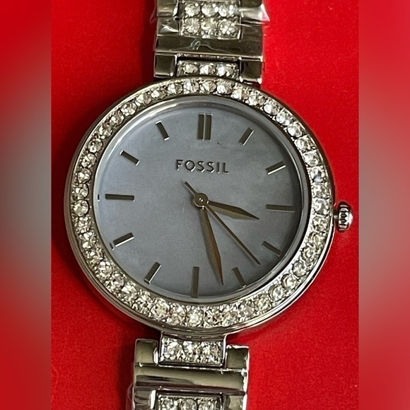 Fossil Accessories - FOSSIL Watch,Fossil Silver Watch with Crystal Accents,Women’s Watch.